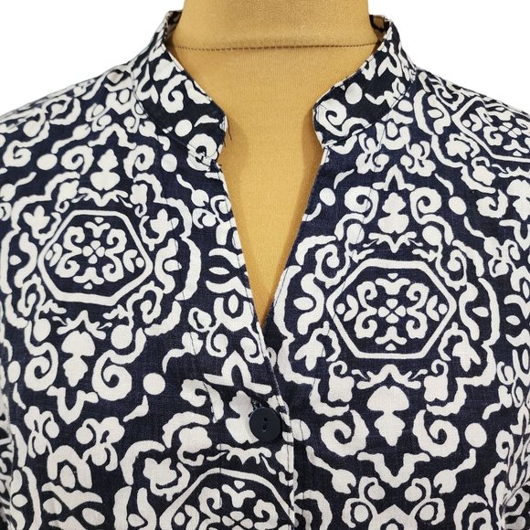 Carole Little Womens 100% Linen Button Up Top Size 1x - Picture 4 of 7